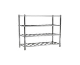 أرفف ستانلس ستيل 4 طبقات 150 × 50 × 155 سم